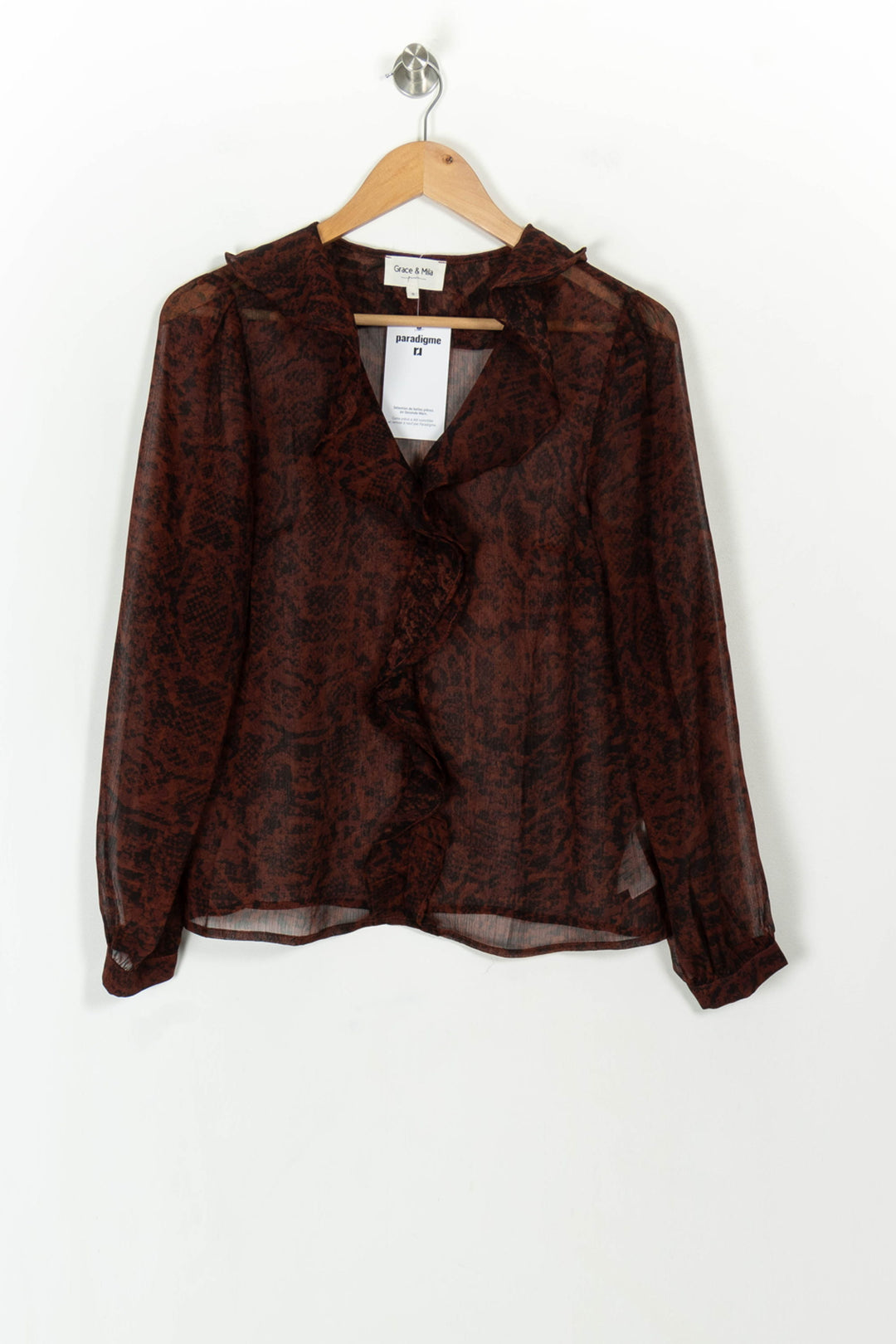 Blouse Bordeaux - Taille S/36 de la marque Grace &amp; Mila | PARAD118965 - Vendu par Paradigme - Image 2