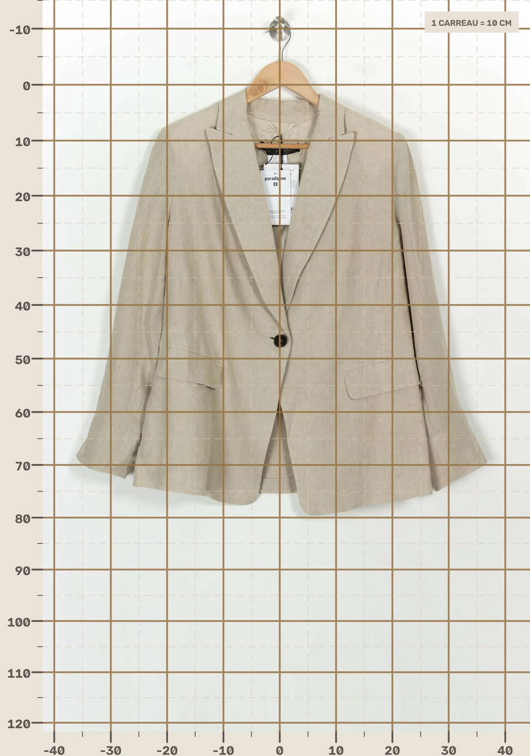 Blazer Beige - Taille XXL/44 de la marque Marina Rinaldi | PARAD118966 - Vendu par Paradigme - Image 4