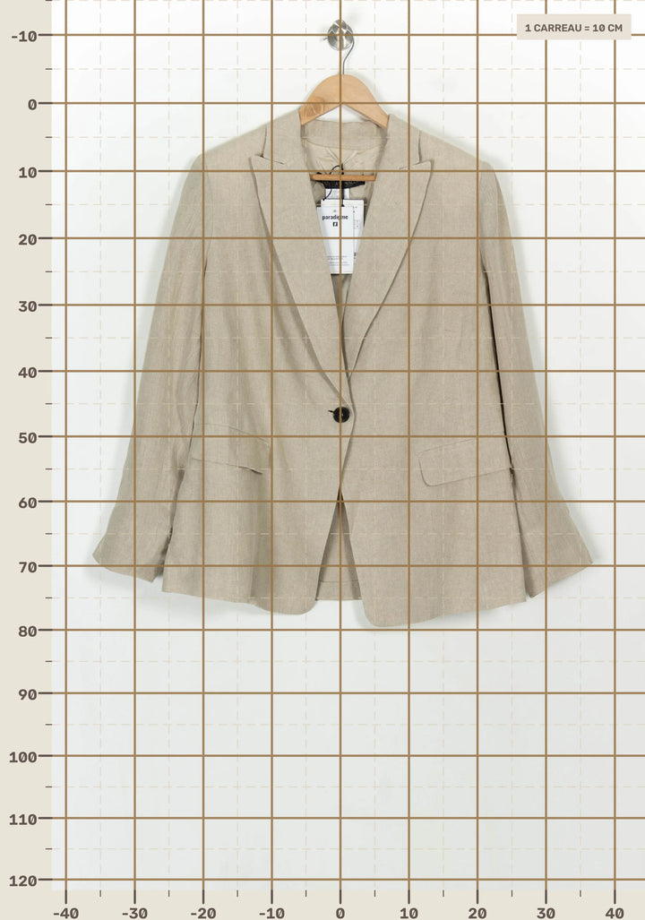 Blazer Beige - Taille XXL/44 de la marque Marina Rinaldi | PARAD118966 - Vendu par Paradigme - Image 4