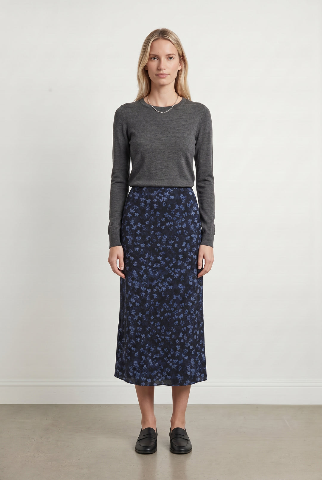 Jupe Longue Bleue à Fleurs - Taille S/36 de la marque Kookai | PARAD118969 - Vendu par Paradigme - Image 1