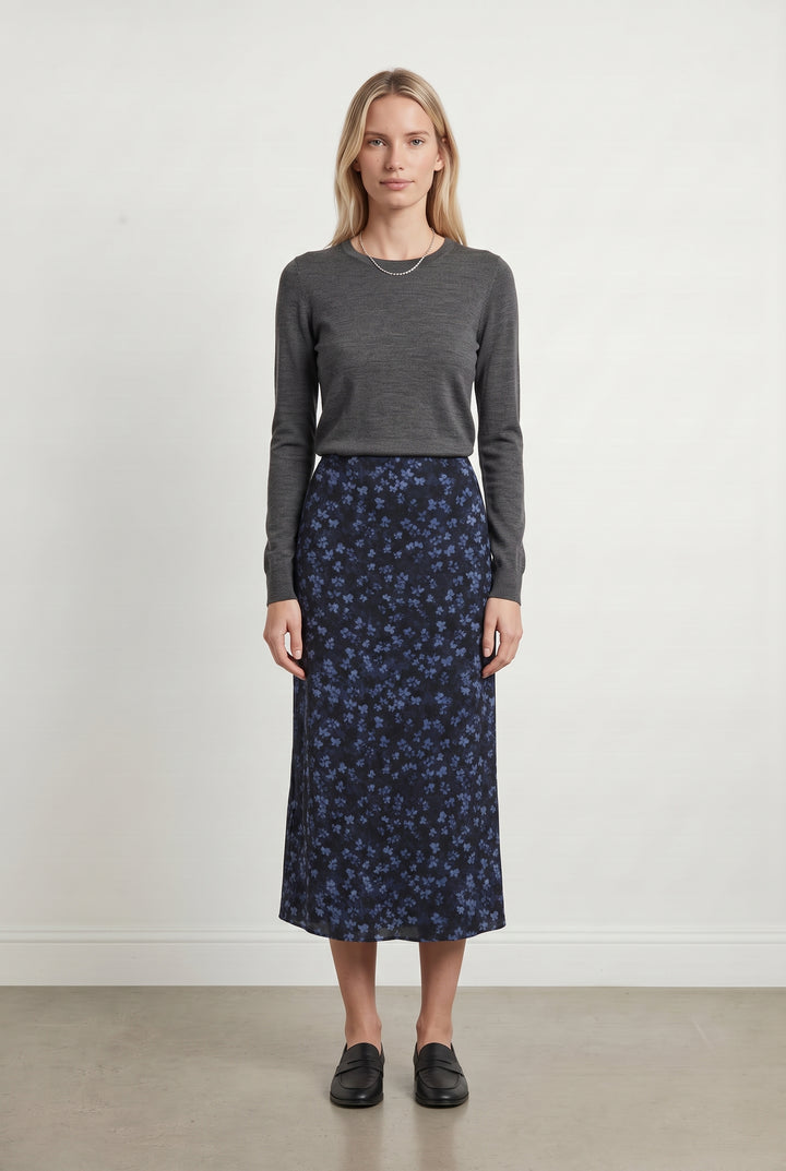 Jupe Longue Bleue à Fleurs - Taille S/36 de la marque Kookai | PARAD118969 - Vendu par Paradigme - Image 1