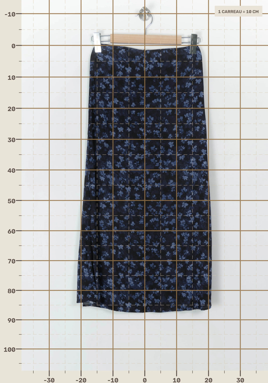 Jupe Longue Bleue à Fleurs - Taille S/36 de la marque Kookai | PARAD118969 - Vendu par Paradigme - Image 4