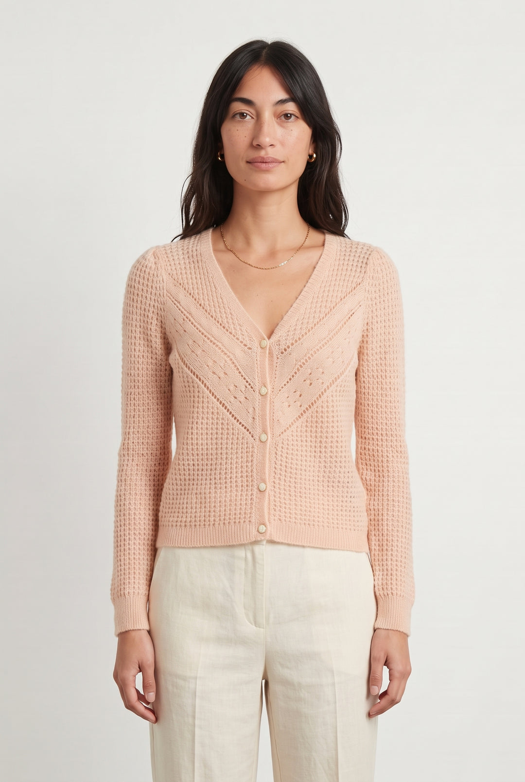 Cardigan Rose - Taille S/36 de la marque I.Code | PARAD118970 - Vendu par Paradigme - Image 1