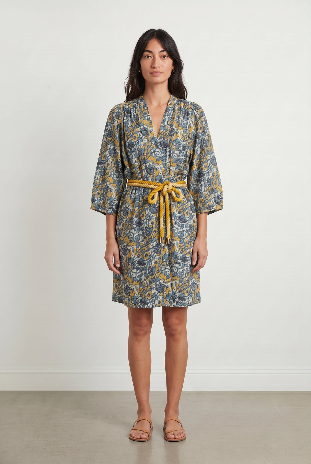 Robe Midi Bleue et Jaune - Taille S/36 de la marque Sessùn | PARAD118972 - Vendu par Paradigme - Image 1