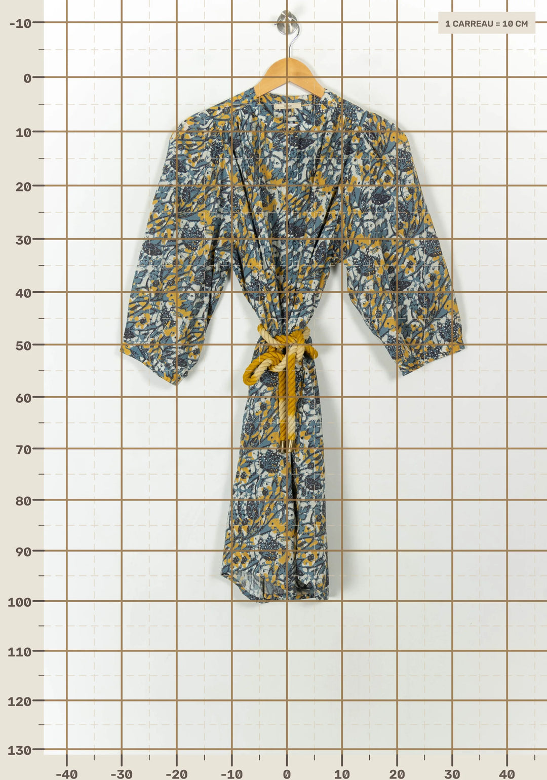 Robe Midi Bleue et Jaune - Taille S/36 de la marque Sessùn | PARAD118972 - Vendu par Paradigme - Image 4