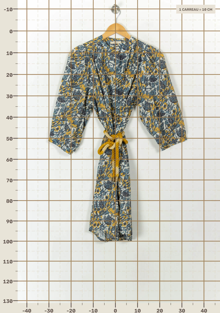 Robe Midi Bleue et Jaune - Taille S/36 de la marque Sessùn | PARAD118972 - Vendu par Paradigme - Image 4