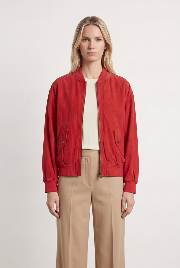 Blouson Rouge - Taille S/36 de la marque American Vintage | PARAD118977 - Vendu par Paradigme - Image 1