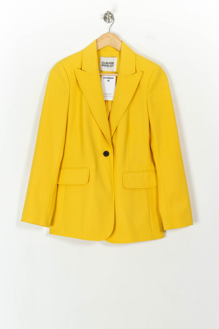 Blazer Jaune - Taille S/36 de la marque Claudie Pierlot | PARAD118978 - Vendu par Paradigme - Image 2