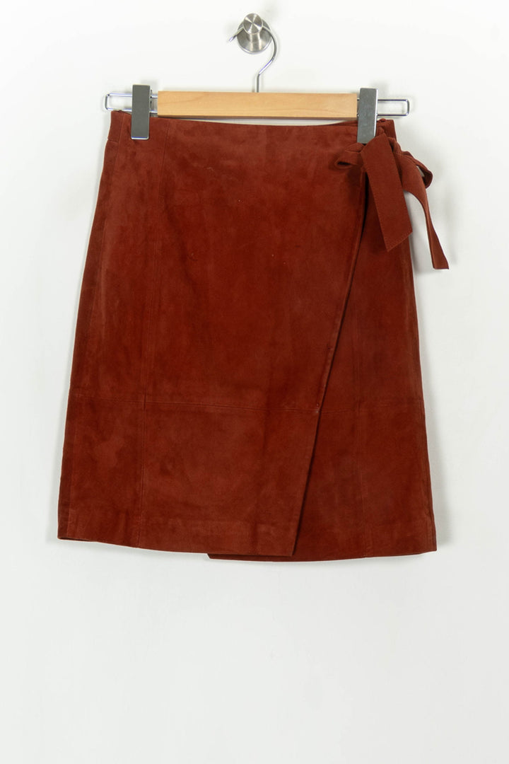Jupe portefeuille bordeaux - Taille M/38 de la marque Sézane | PARAD118986 - Vendu par Paradigme - Image 2