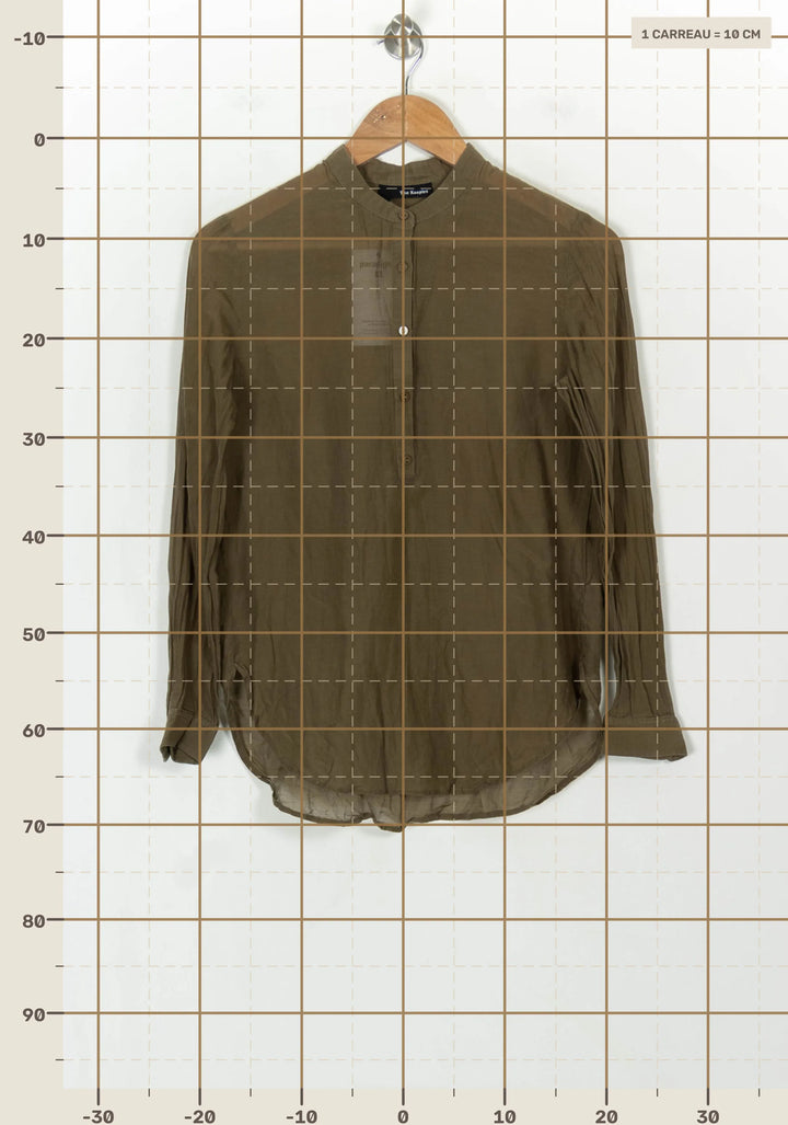 Chemise Verte - Taille XS/34 de la marque The Kooples | PARAD118988 - Vendu par Paradigme - Image 4