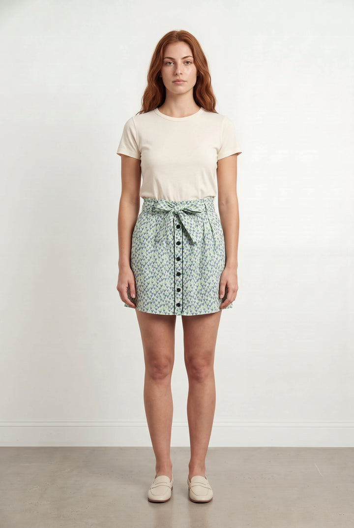 Jupe Courte Verte et Bleue - Taille M/38 de la marque Kookai | PARAD118997 - Vendu par Paradigme - Image 1