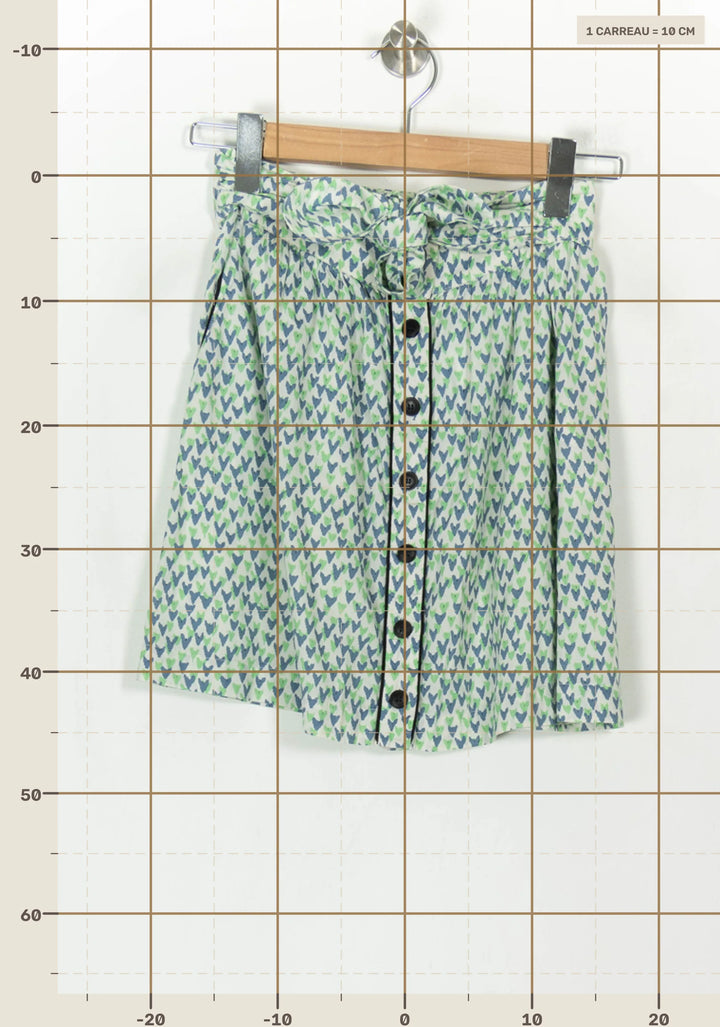 Jupe Courte Verte et Bleue - Taille M/38 de la marque Kookai | PARAD118997 - Vendu par Paradigme - Image 4