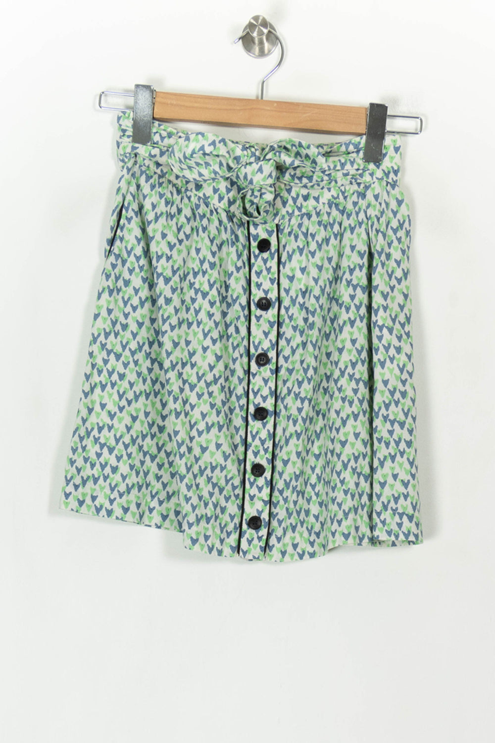 Jupe Courte Verte et Bleue - Taille M/38 de la marque Kookai | PARAD118997 - Vendu par Paradigme - Image 2