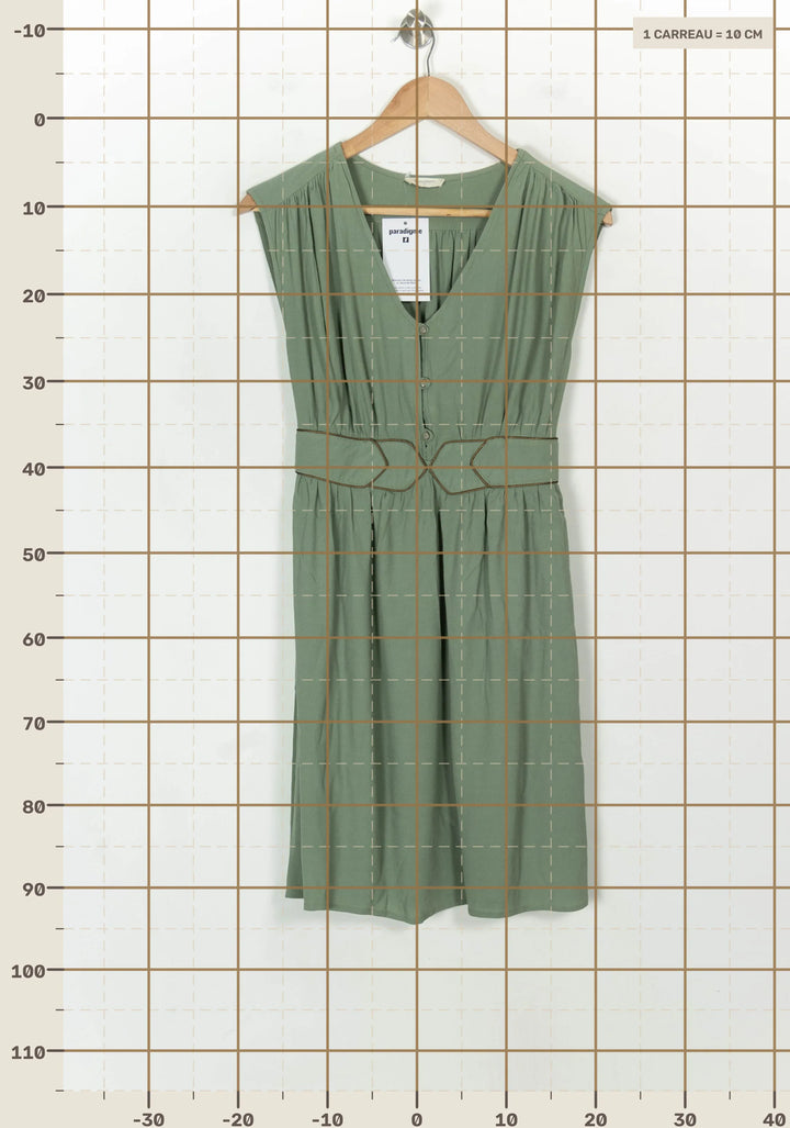 Robe Courte Verte - Taille S/36 de la marque Louizon | PARAD118998 - Vendu par Paradigme - Image 4
