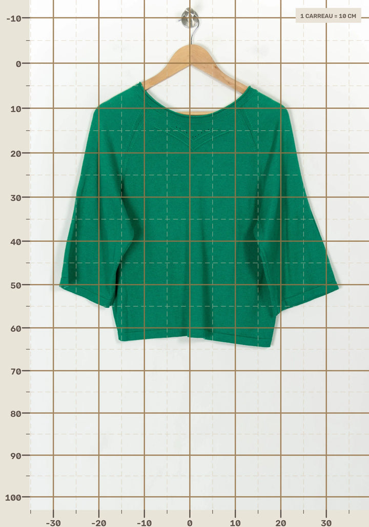 Blouse Verte - Taille S/36 de la marque La Fée Maraboutée | PARAD119000 - Vendu par Paradigme - Image 4