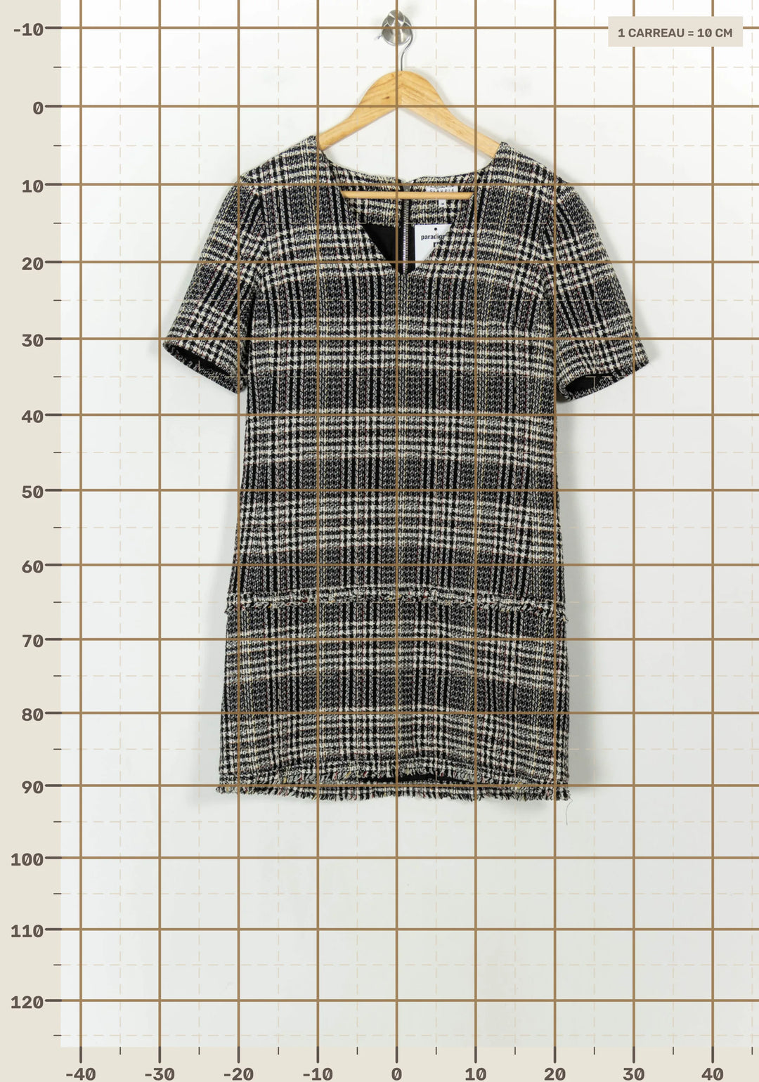 Robe Courte Noire et Blanche - Taille M/38 de la marque Claudie Pierlot | PARAD119002 - Vendu par Paradigme - Image 4