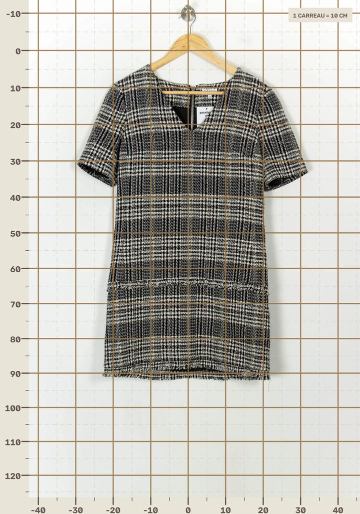 Robe Courte Noire et Blanche - Taille M/38 de la marque Claudie Pierlot | PARAD119002 - Vendu par Paradigme - Image 4