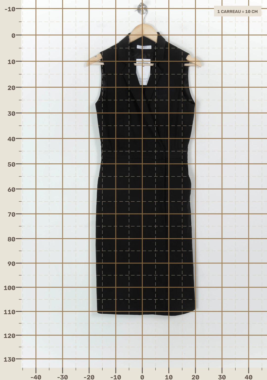 Robe Tailleur Noire - Taille M/38 de la marque ZAPA | PARAD119003 - Vendu par Paradigme - Image 4