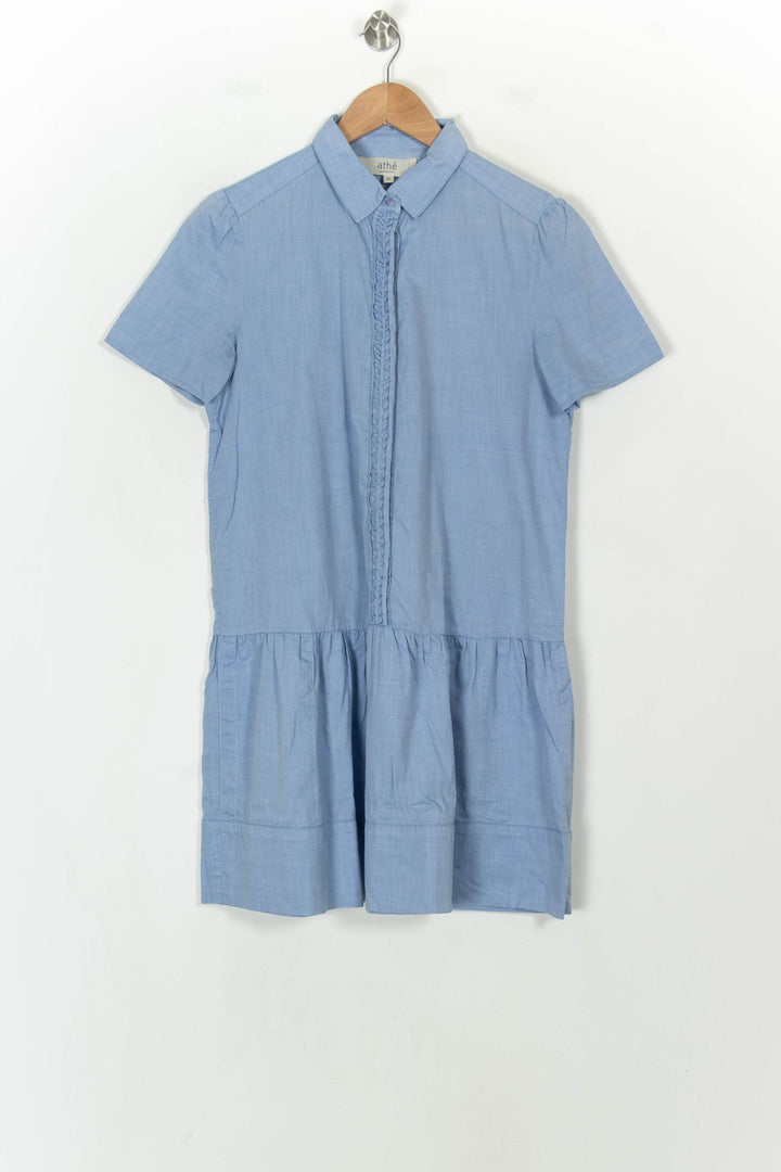Robe Chemise Bleue - Taille L/40 de la marque Vanessa Bruno - Athé | PARAD119004 - Vendu par Paradigme - Image 2
