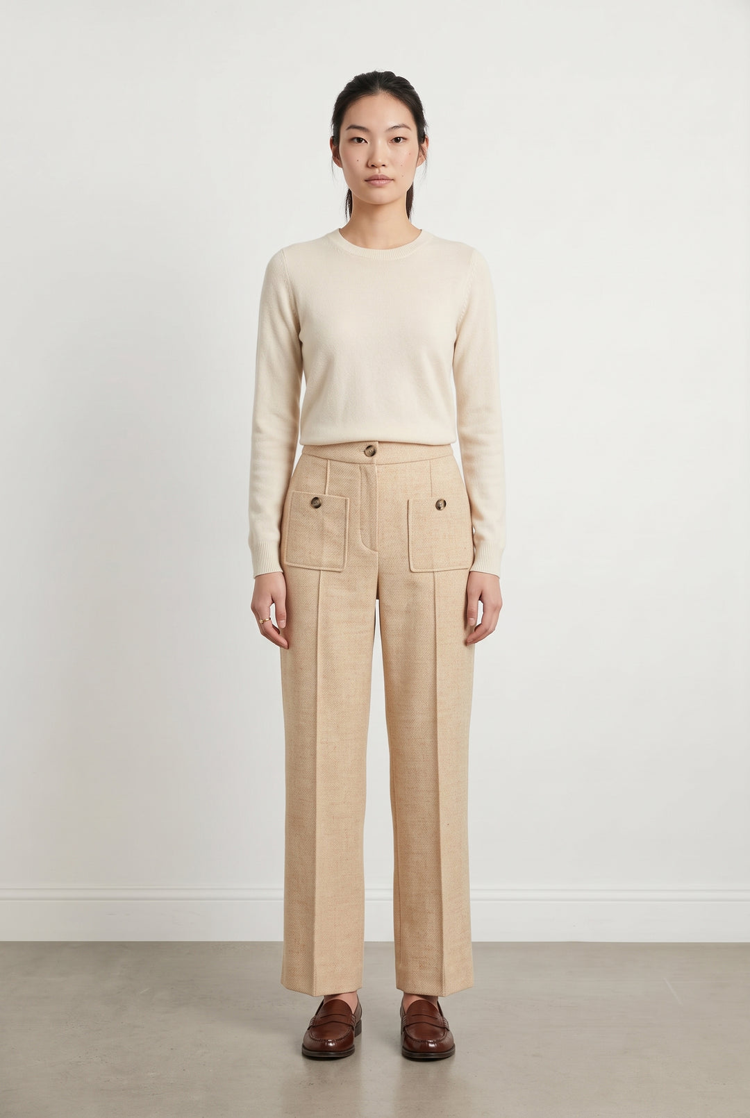 Pantalon Large Beige - Taille S/36 de la marque Sézane | PARAD119007 - Vendu par Paradigme - Image 1