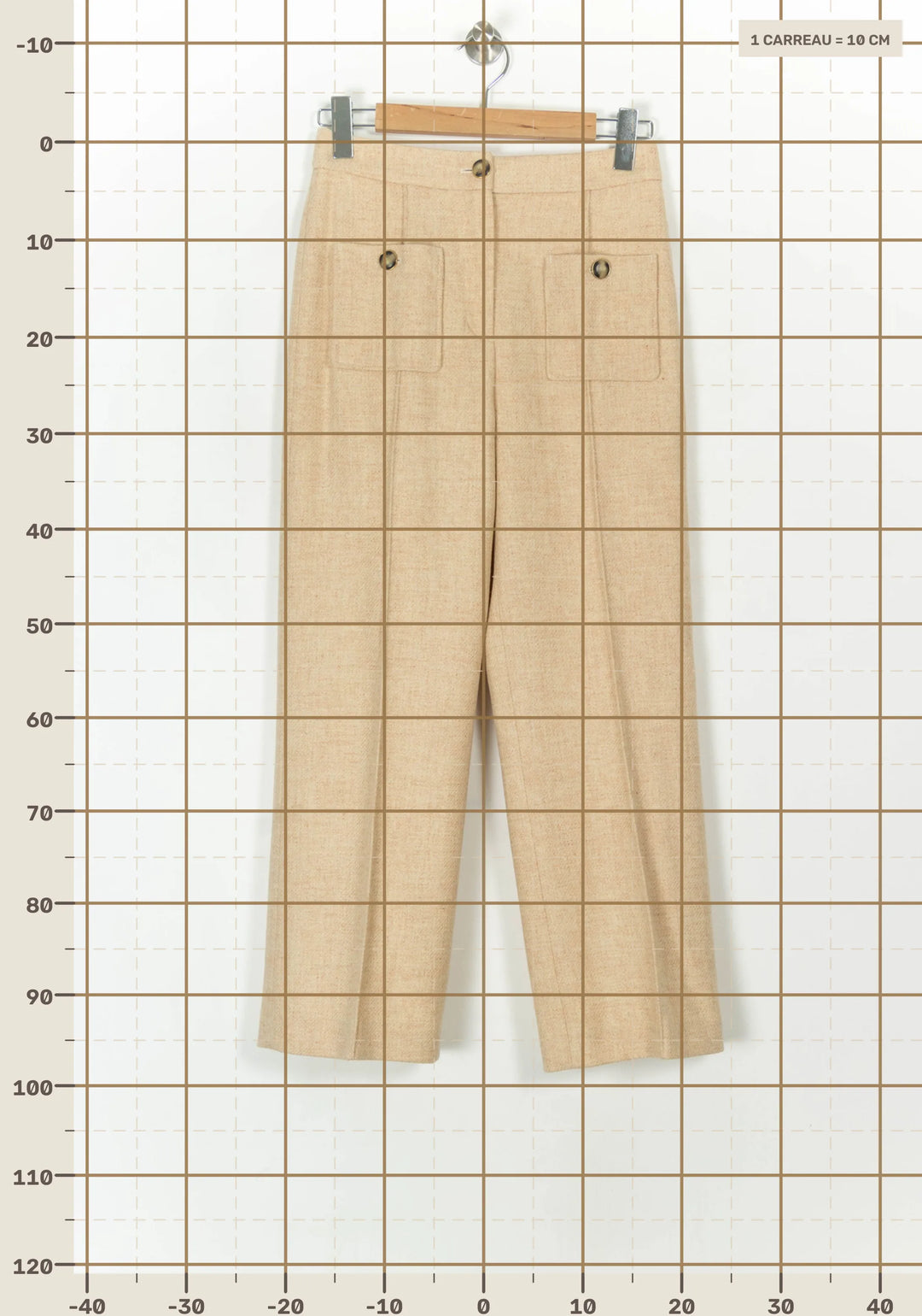 Pantalon Large Beige - Taille S/36 de la marque Sézane | PARAD119007 - Vendu par Paradigme - Image 4