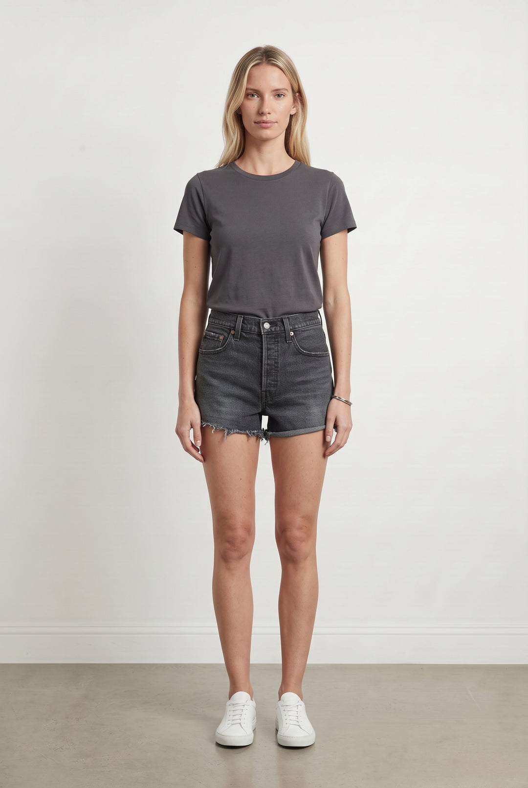 Short en Jean Gris - Taille S/36 de la marque Levi&