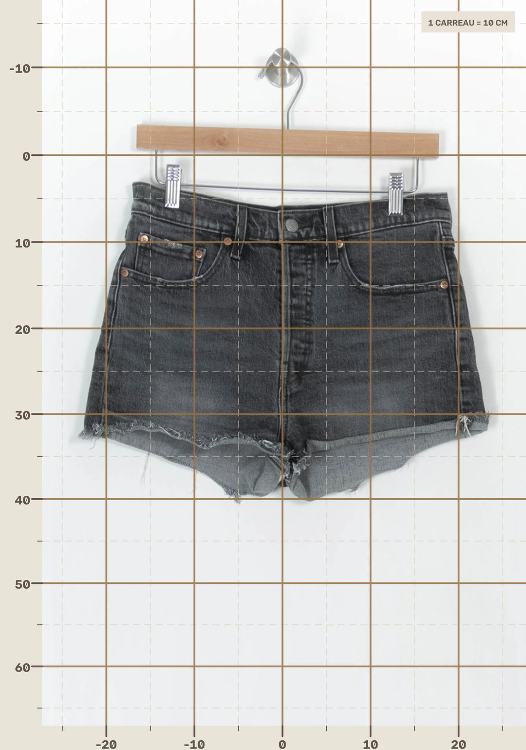 Short en Jean Gris - Taille S/36 de la marque Levi&