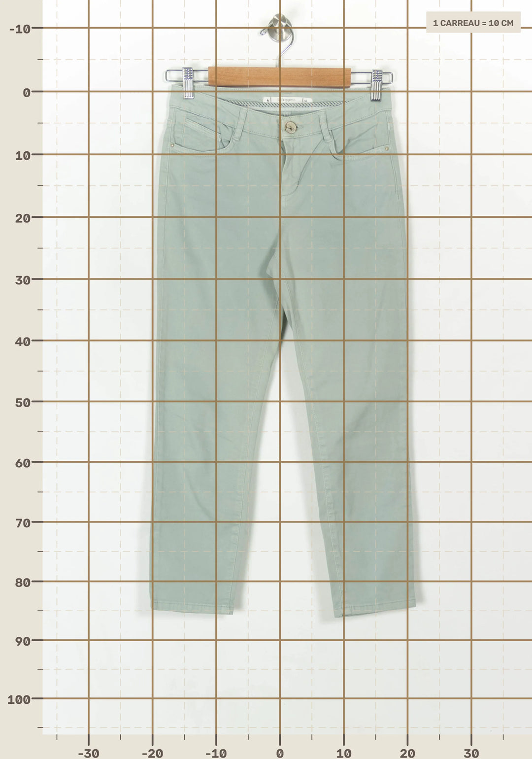 Jean Vert - Taille S/36 de la marque Sud express | PARAD119009 - Vendu par Paradigme - Image 4