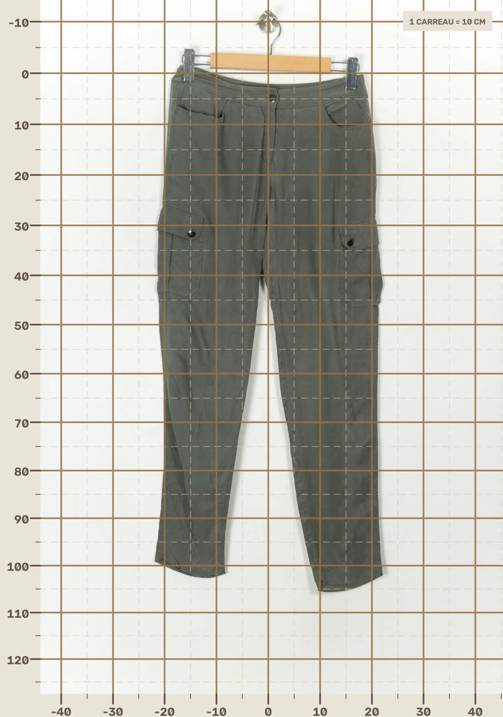 Pantalon Cargo Vert - Taille M/38 de la marque ZAPA | PARAD119010 - Vendu par Paradigme - Image 4