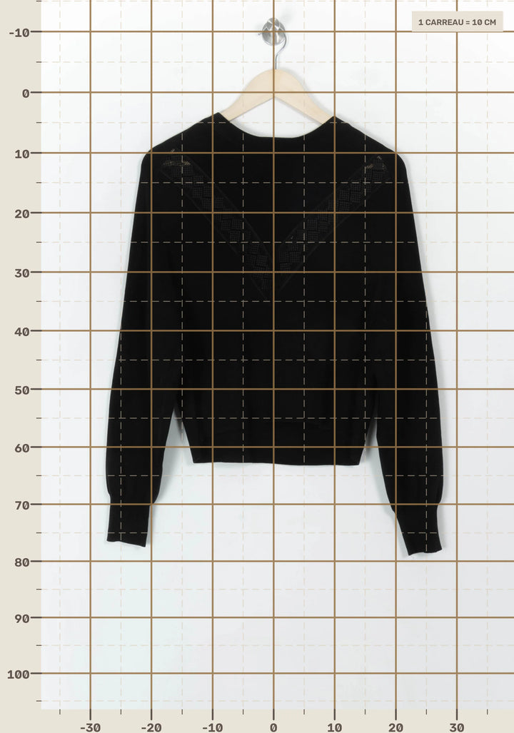 Pull Noir - Taille M/38 de la marque ZAPA | PARAD119012 - Vendu par Paradigme - Image 4