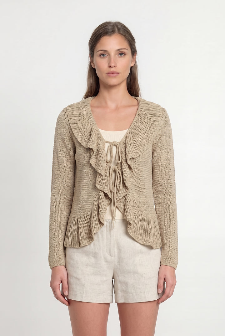 Gilet Beige - Taille M/38 de la marque La Fée Maraboutée | PARAD119015 - Vendu par Paradigme - Image 1
