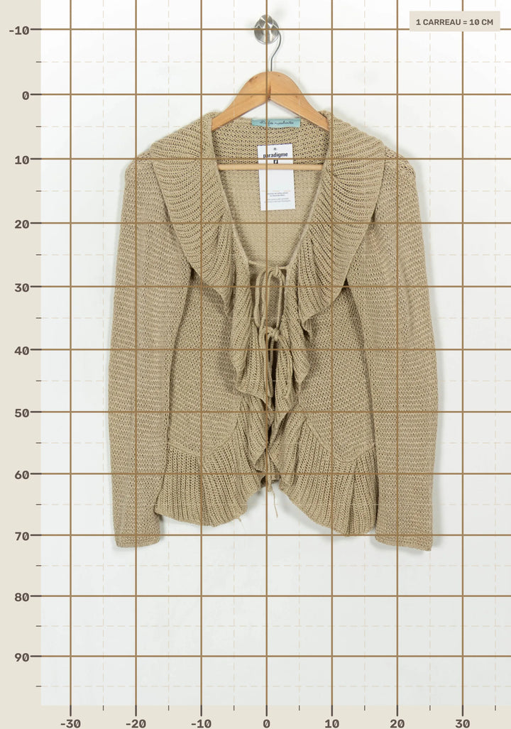 Gilet Beige - Taille M/38 de la marque La Fée Maraboutée | PARAD119015 - Vendu par Paradigme - Image 4
