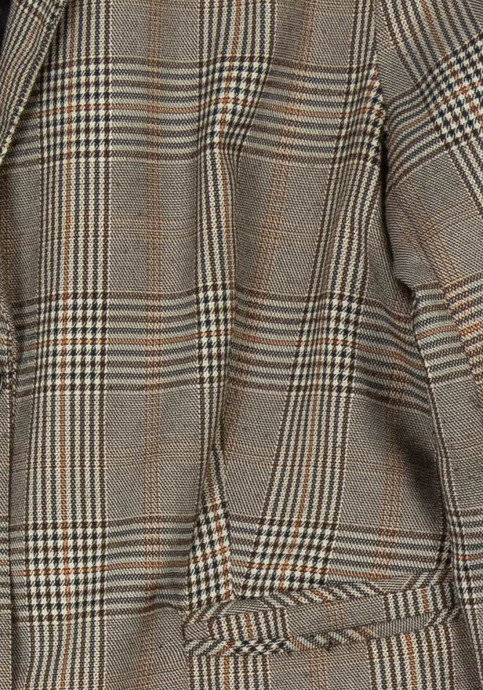 Blazer à Carreaux Marron et Beige - Taille M/38 de la marque La Petite Etoile | PARAD119017 - Vendu par Paradigme - Image 3