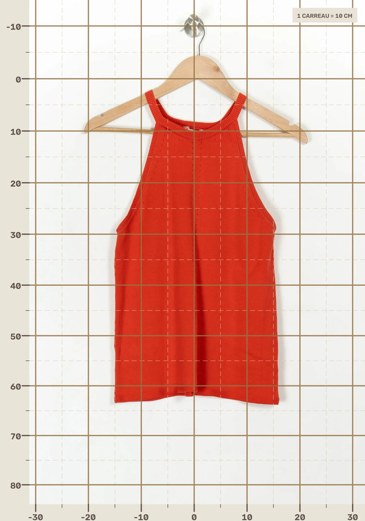 Débardeur Rouge - Taille M/38 de la marque Orta | PARAD119021 - Vendu par Paradigme - Image 4