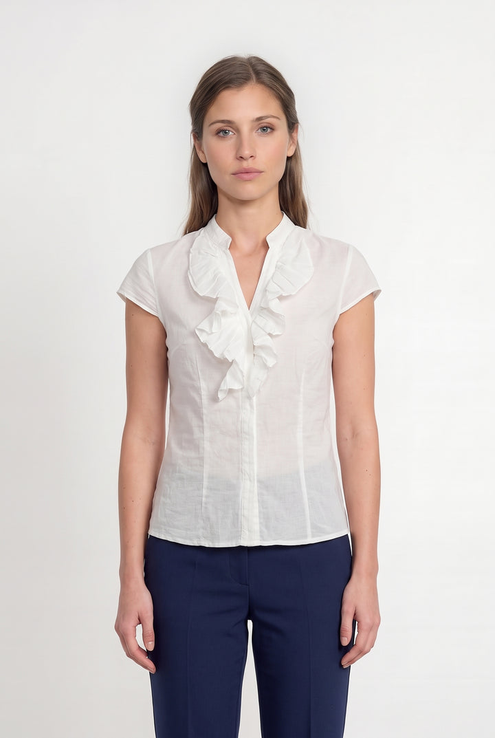 Blouse Blanche - Taille M/38 de la marque Caroll | PARAD119025 - Vendu par Paradigme - Image 1