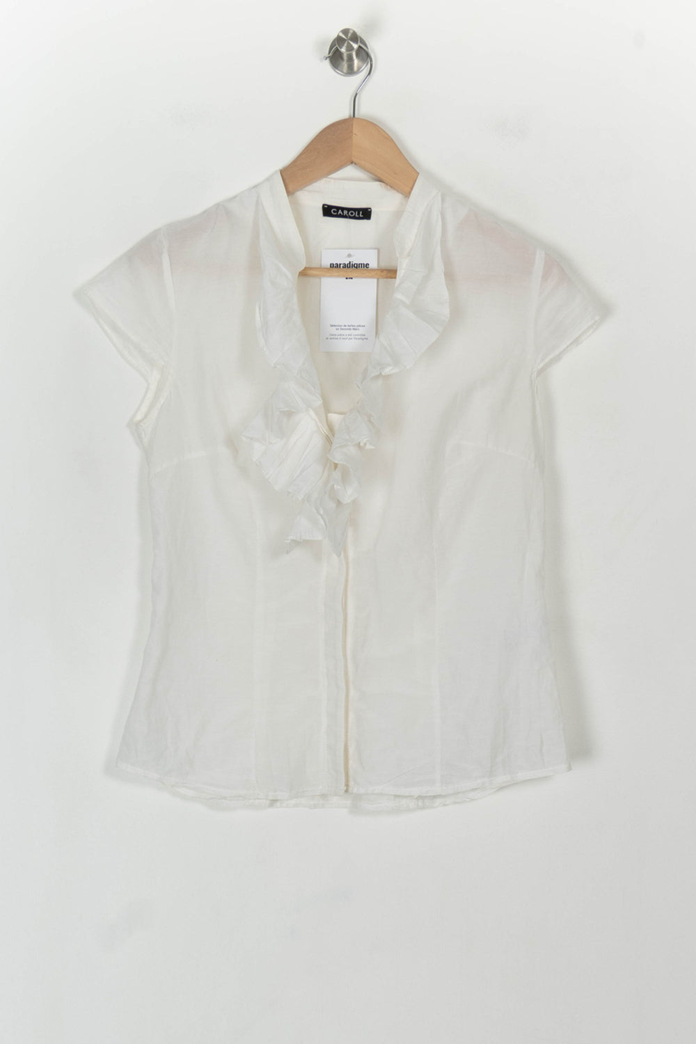 Blouse Blanche - Taille M/38 de la marque Caroll | PARAD119025 - Vendu par Paradigme - Image 2