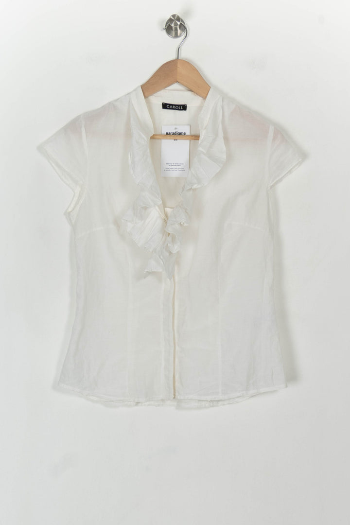 Blouse Blanche - Taille M/38 de la marque Caroll | PARAD119025 - Vendu par Paradigme - Image 2