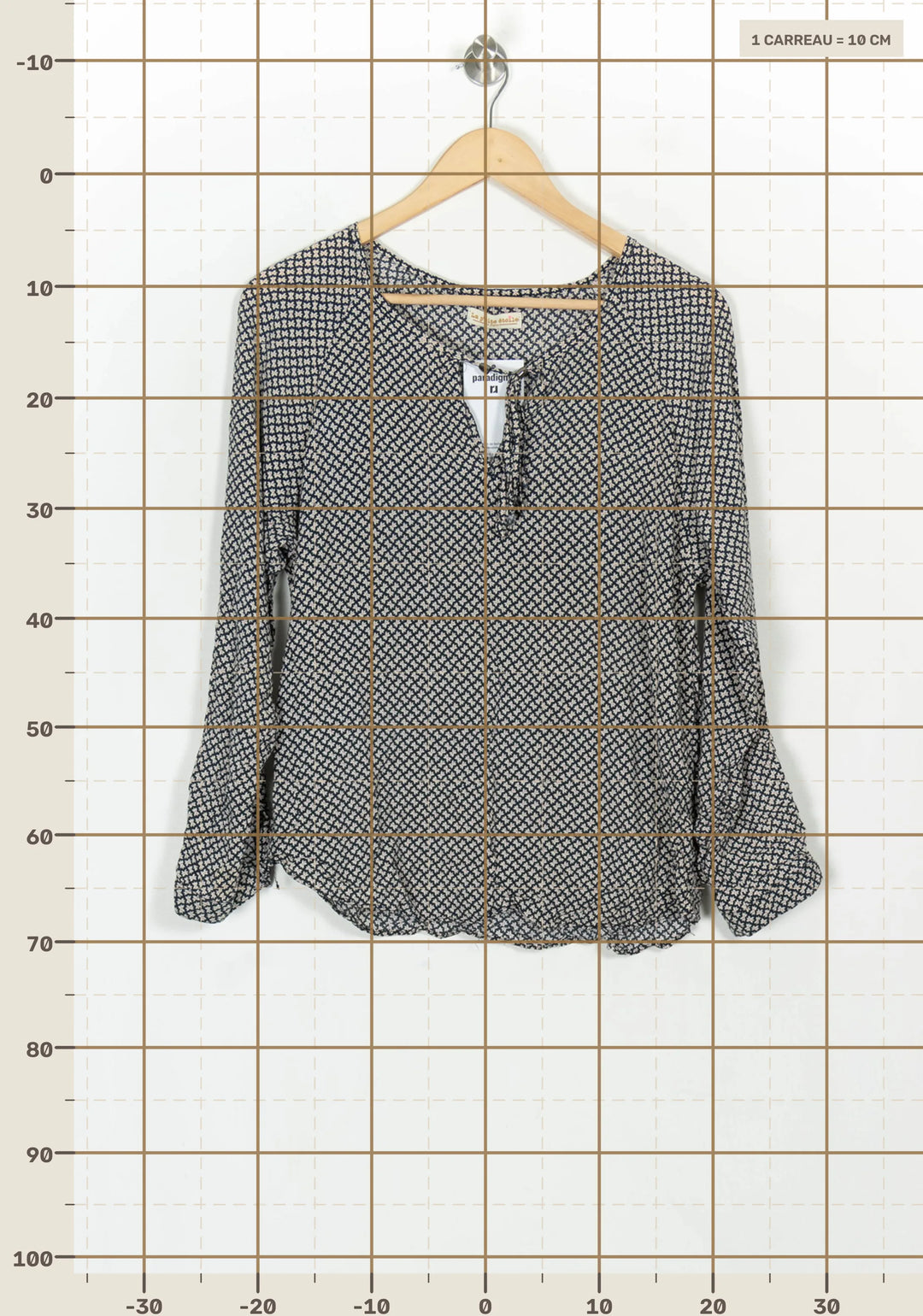 Blouse Noir et Blanc - Taille L/40 de la marque La Petite Etoile | PARAD119026 - Vendu par Paradigme - Image 4