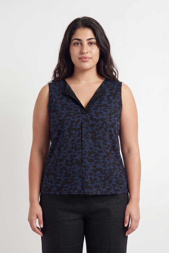 Débardeur Bleu et Noir - Taille XL/42 de la marque Maison 123 | PARAD119027 - Vendu par Paradigme - Image 1