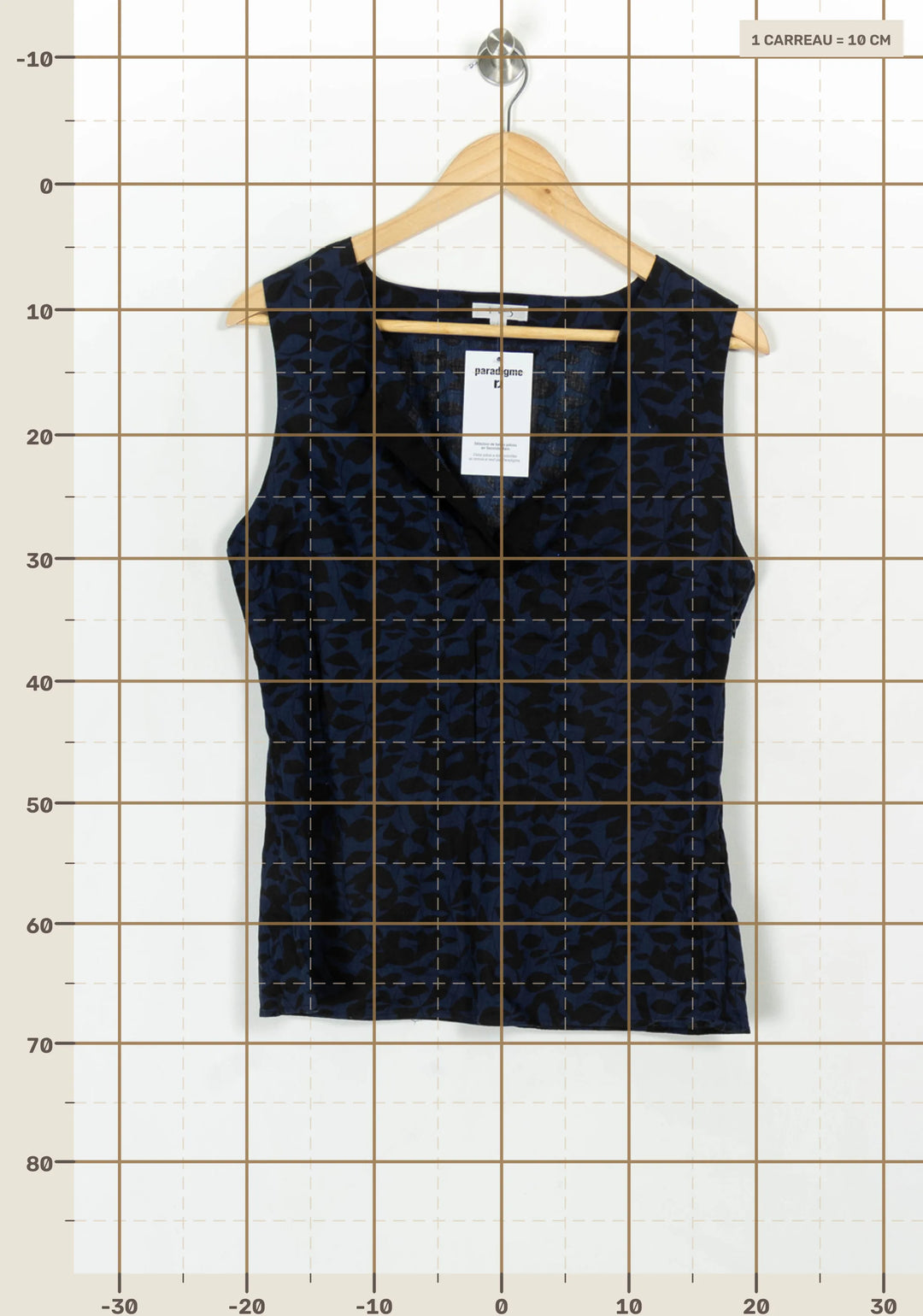 Débardeur Bleu et Noir - Taille XL/42 de la marque Maison 123 | PARAD119027 - Vendu par Paradigme - Image 4
