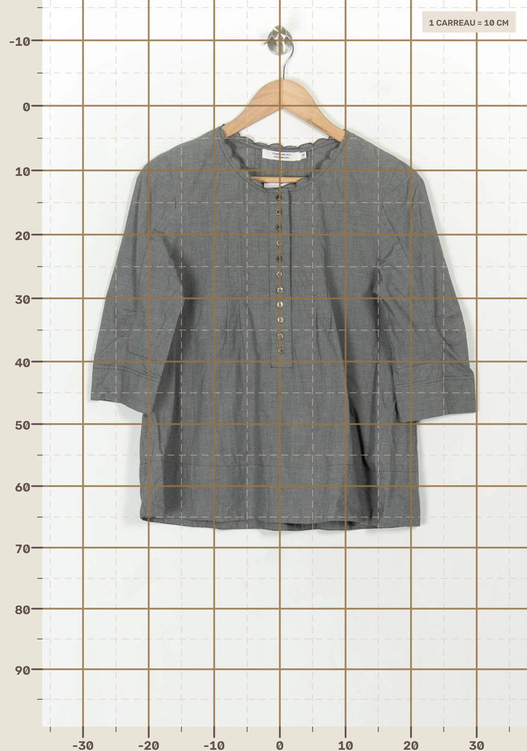 Blouse Grise - Taille L/40 de la marque Comptoir des Cotonniers | PARAD119032 - Vendu par Paradigme - Image 4