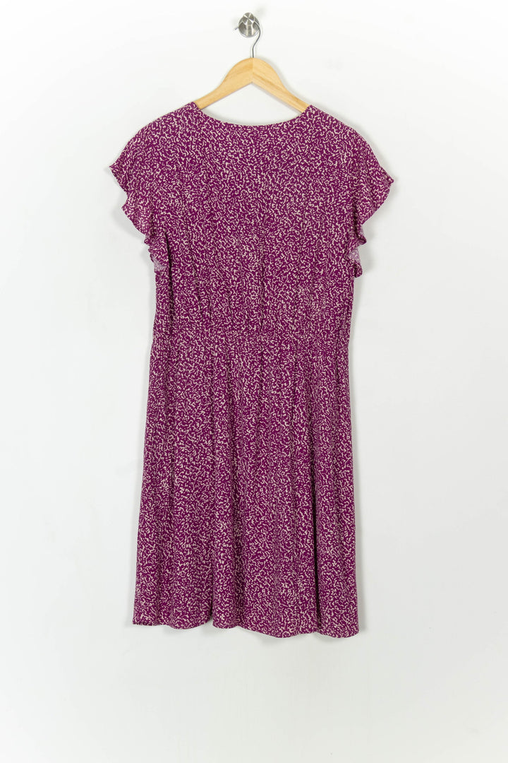 Robe Courte Violette et Blanche - Taille XL/42 de la marque Maison 123 | PARAD119034 - Vendu par Paradigme - Image 5