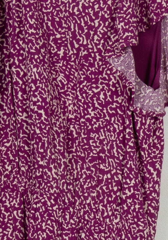 Robe Courte Violette et Blanche - Taille XL/42 de la marque Maison 123 | PARAD119034 - Vendu par Paradigme - Image 3
