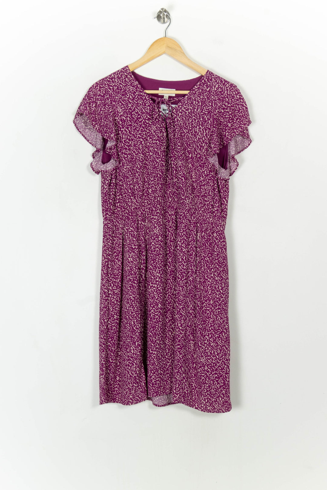 Robe Courte Violette et Blanche - Taille XL/42 de la marque Maison 123 | PARAD119034 - Vendu par Paradigme - Image 2