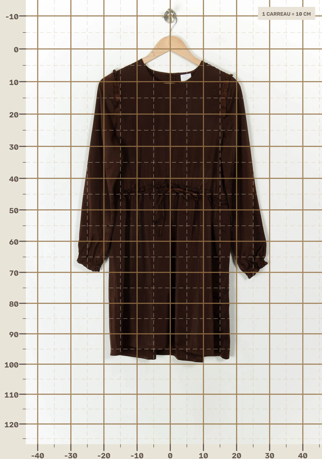 Robe Courte Marron - Taille L/40 de la marque Karl Marc John | PARAD119036 - Vendu par Paradigme - Image 4