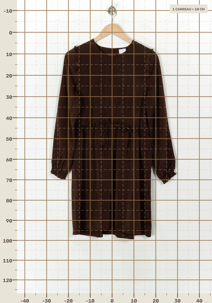 Robe Courte Marron - Taille L/40 de la marque Karl Marc John | PARAD119036 - Vendu par Paradigme - Image 4