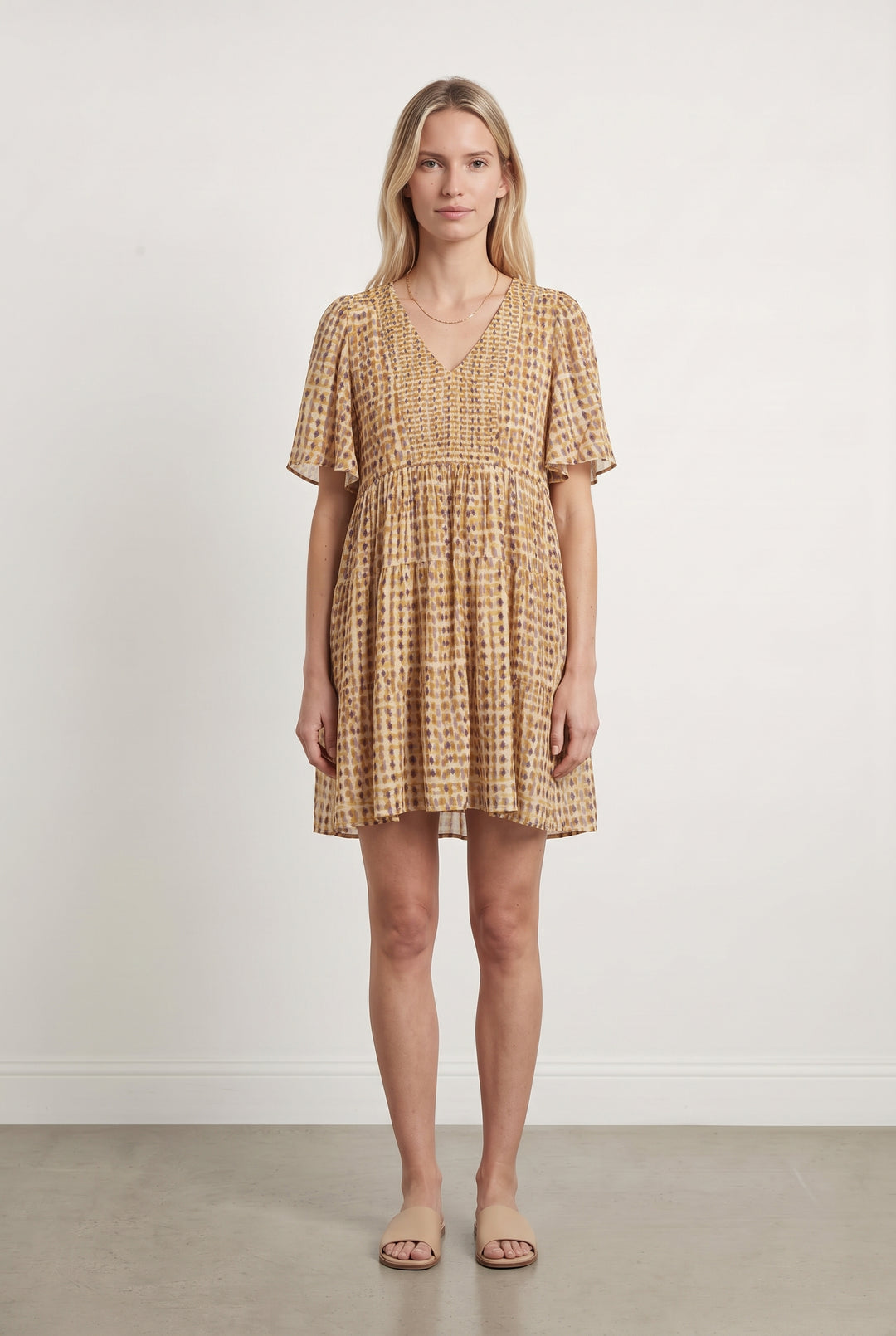 Robe Courte Jaune et Violette - Taille S/36 de la marque Grace &amp; Mila | PARAD119037 - Vendu par Paradigme - Image 1
