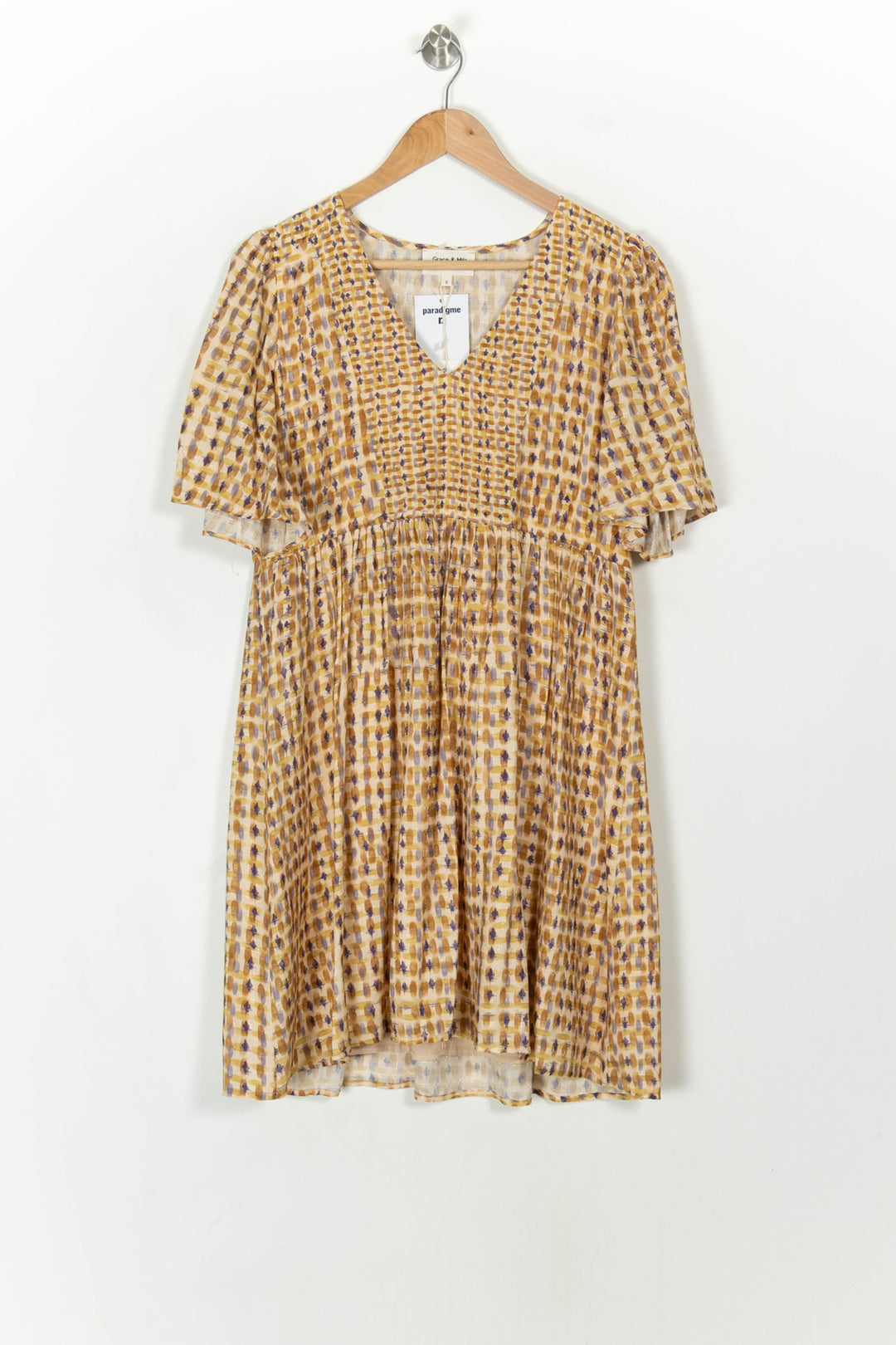 Robe Courte Jaune et Violette - Taille S/36 de la marque Grace &amp; Mila | PARAD119037 - Vendu par Paradigme - Image 2