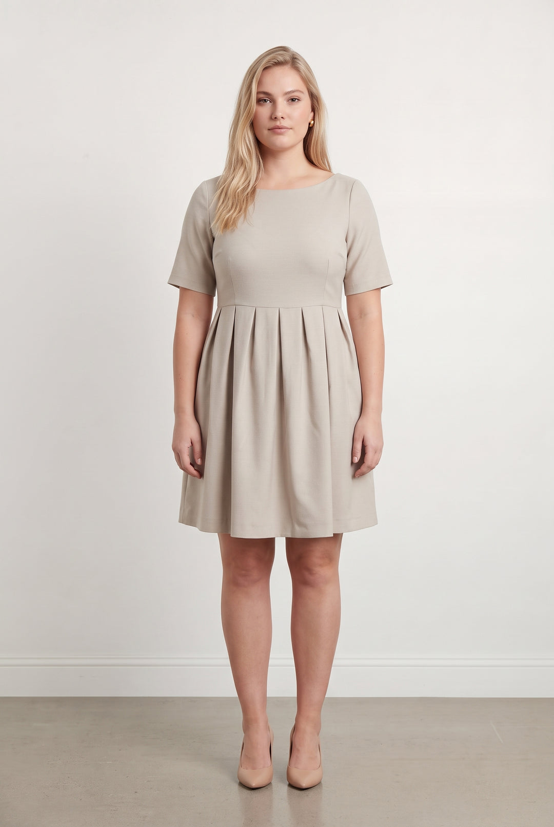 Robe Courte Beige - Taille XL/42 de la marque Tara Jarmon | PARAD119038 - Vendu par Paradigme - Image 1