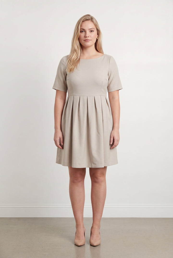 Robe Courte Beige - Taille XL/42 de la marque Tara Jarmon | PARAD119038 - Vendu par Paradigme - Image 1